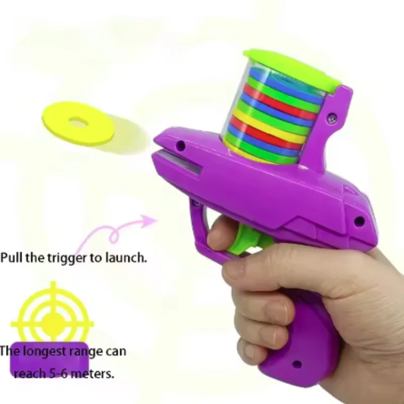 Pistola de disco de espuma para niños, juguete de doble lanzador interactivo para padres e hijos, juego volador, juguete de tiro para niños - imagen 5
