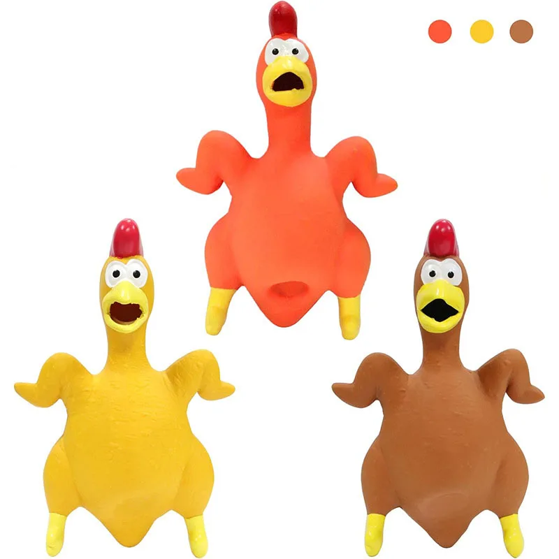 Juguete chirriante pollo para perros – Alivia dentición y estrés - imagen 3