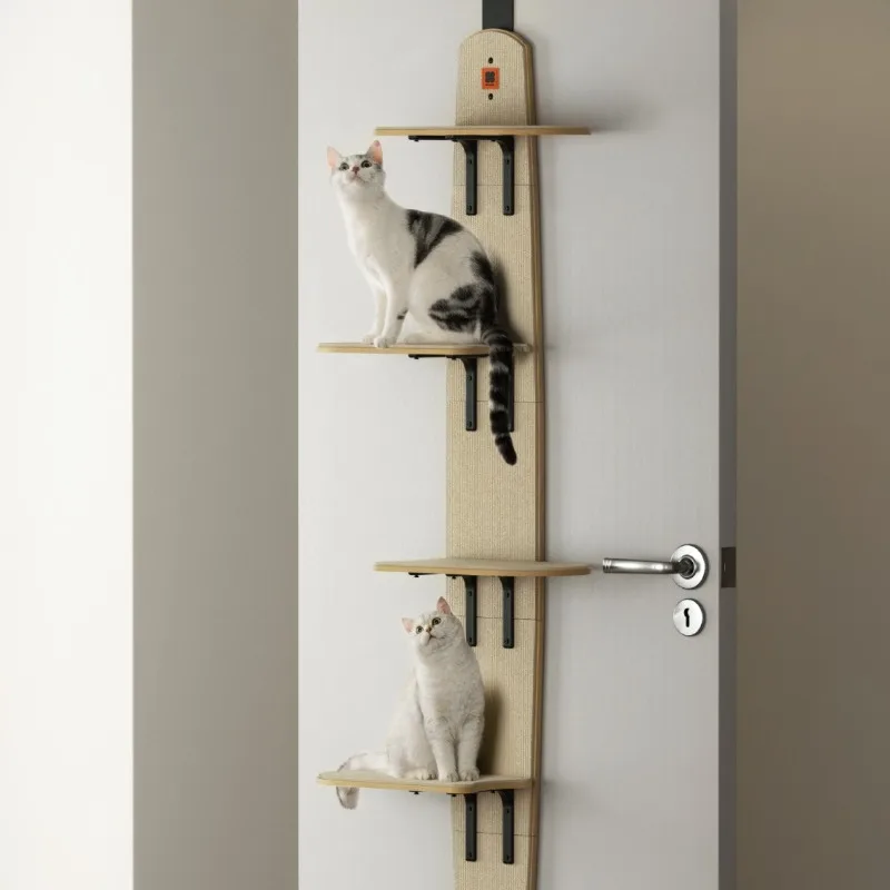 Tipo colgante detrás de la puerta, árboles para gatos, poste de escalada para gatitos, camas de torre, muebles para mascotas, tablero rascador para el hogar, juguetes, suministros para gatos