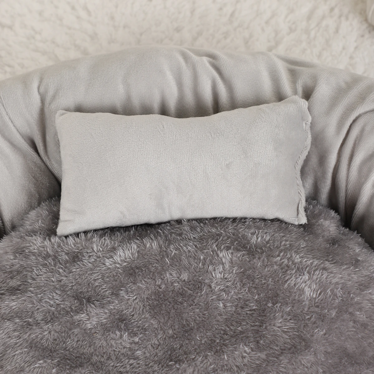 Camas para mascotas pequeñas, accesorios para perros, sofá para cachorros, cesta de felpa mediana, cálido, lavable, perrera esponjosa, productos para mascotas - imagen 4