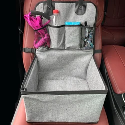 Asiento elevador coche para perros pequeños y medianos con bolsillos