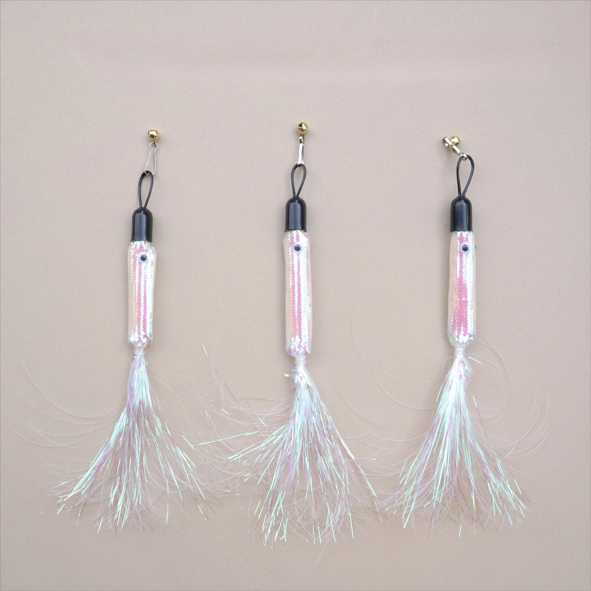 1pc/3pcs Tassel Fish Replacement Head for Simulated Small Silver Fish Cat Teaser Pet Toy Supplies - imagen 2