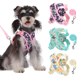 Arnés floral en forma X para perros pequeños, sin tirones