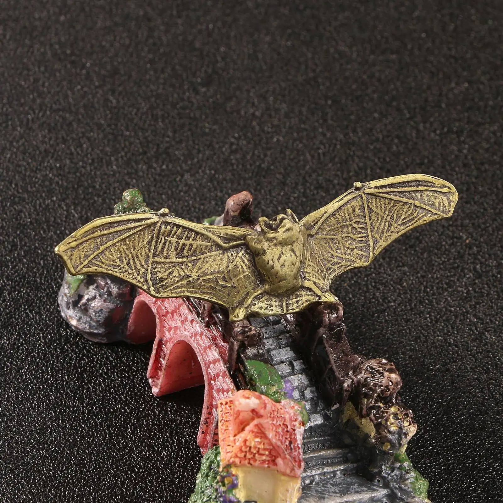 Mini escultura de murciélago de cobre, adorno decorativo resistente, mesa en miniatura para mascotas - imagen 2