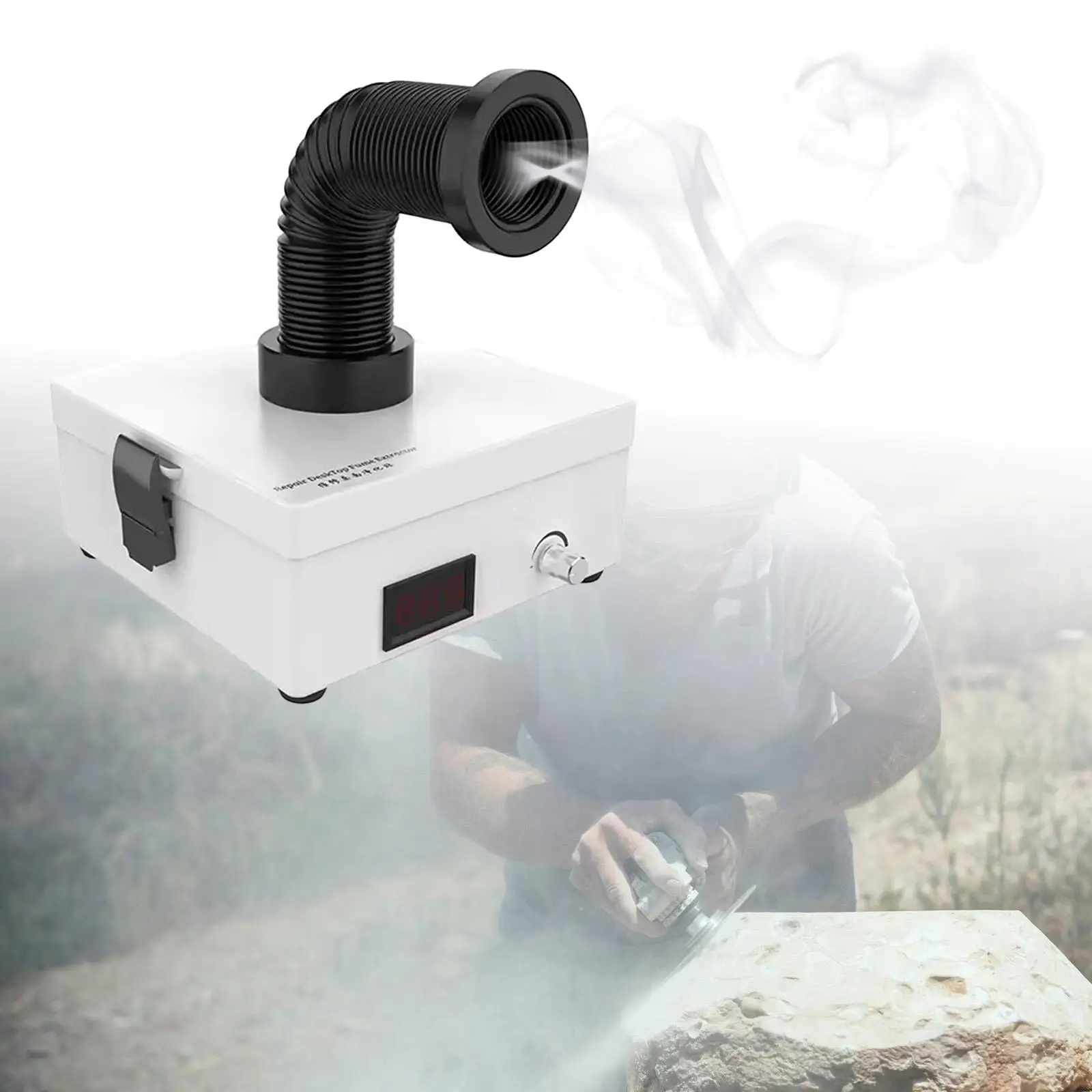 Extractor de humos de soldadura, taller con tres filtros, compacto, portátil, velocidad ajustable, absorbente de humo de soldadura para trabajo de bricolaje - imagen 3