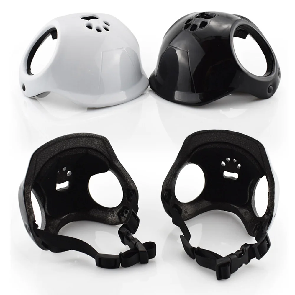 Casco de motocicleta para exteriores con orificios para las orejas, gorro de seguridad para mascotas, esponja gruesa, accesorios para perros pequeños y medianos - imagen 5