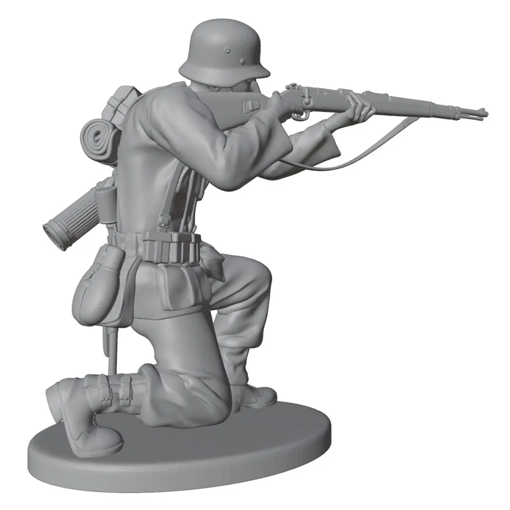 Figura de resina soldado Segunda Guerra Mundial sin pintar - imagen 2
