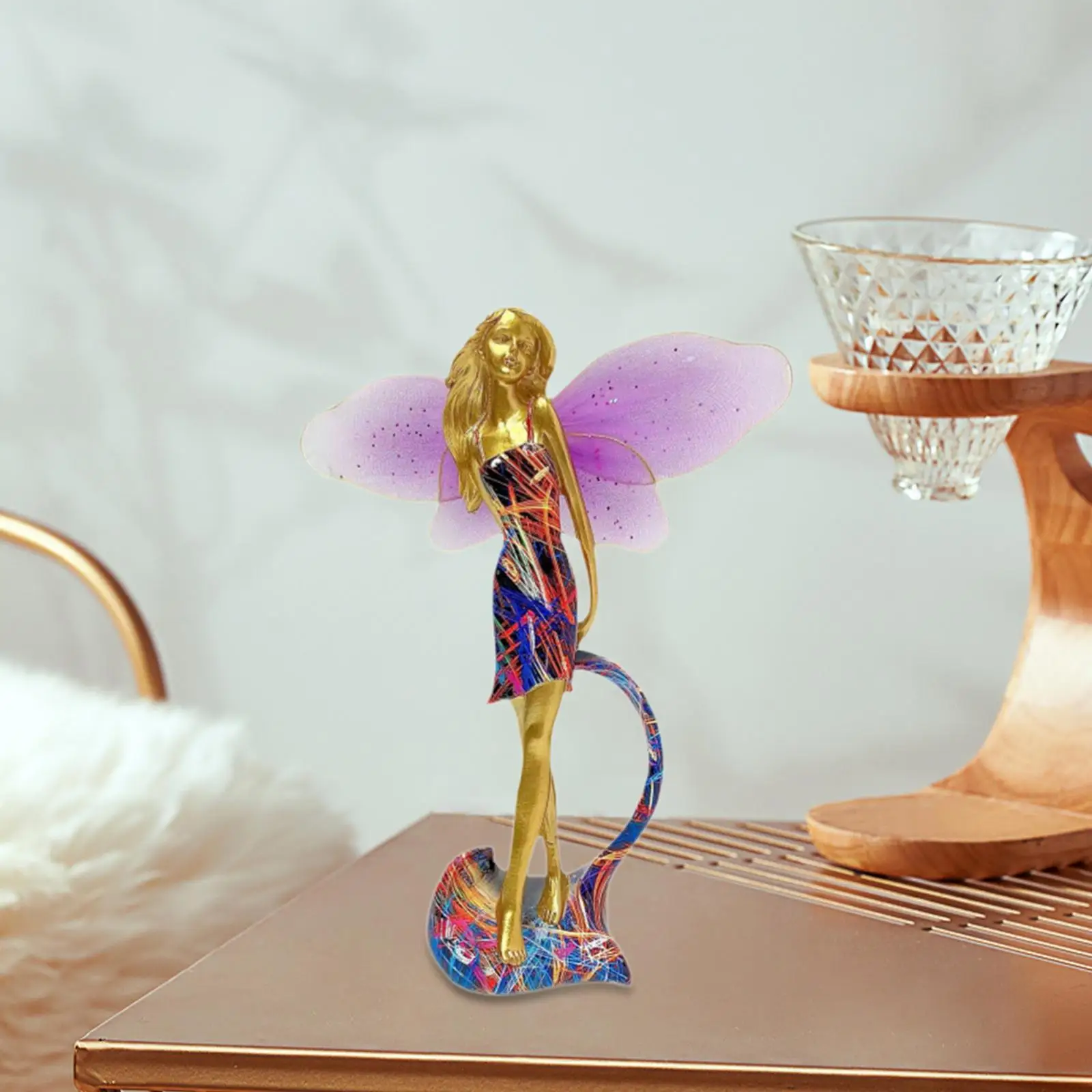Fairy Garden Resin Figurine Cute Butterfly Elf Decor Sculpture Patio Decoration Girl Statue for House Bookshelf Living Room Fairy Garden Resin Figurine Cute Butterfly Elf Decor Sculpture Patio Decoration Girl Statue for House Bookshelf Living Room