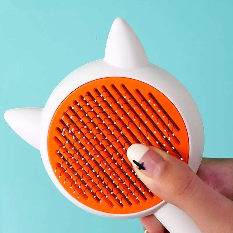 Cepillo de autolimpieza para gatos, masajeador, removedor de pelo de mascotas, cepillos de un botón, aseo de mascotas, peines de pelo, Herramientas de limpieza - imagen 4