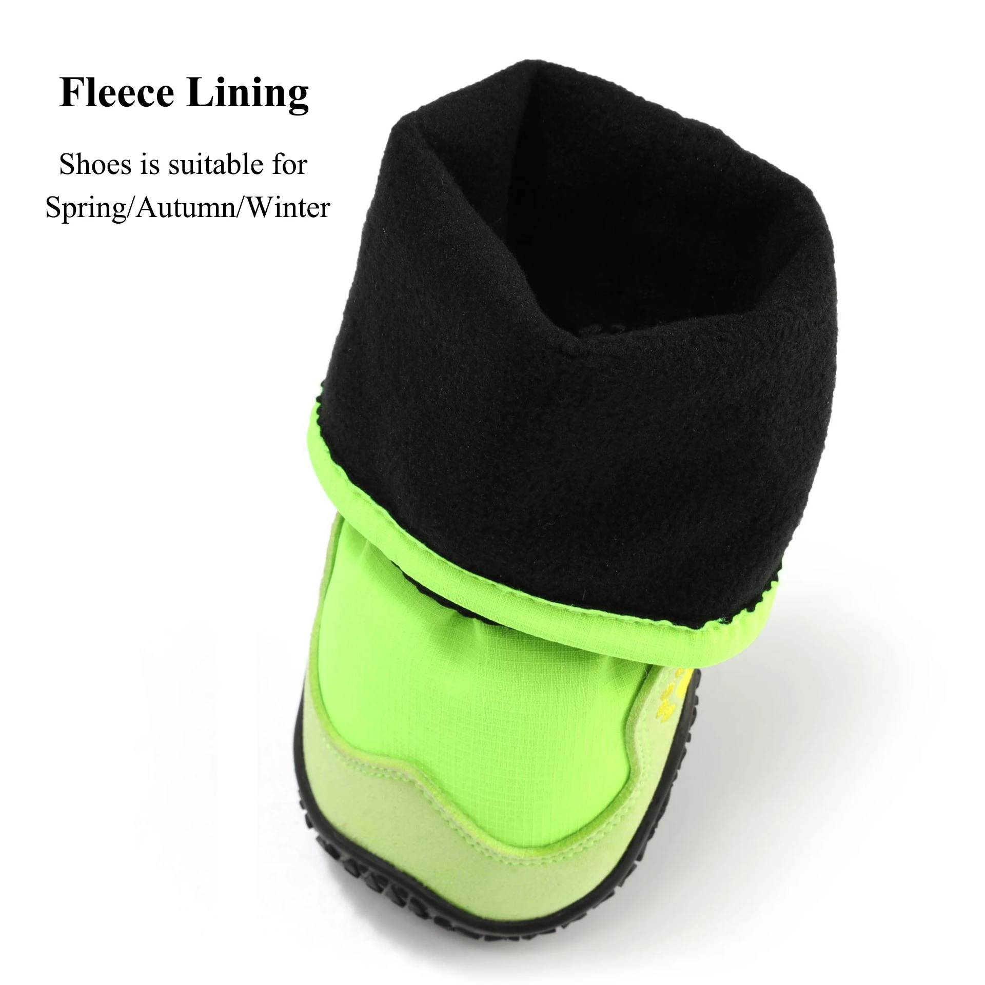 Botas de lluvia impermeables para perros grandes, botines de nieve forrados de vellón cálido, Protector de pata antideslizante para correr y senderismo - imagen 3
