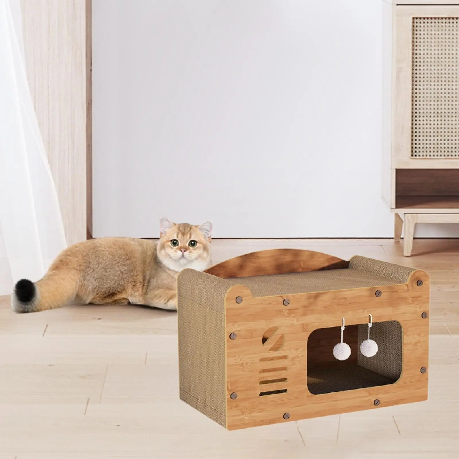 Cat Scratcher Cardboard House Cozy Cat Scratch Pad for Cat Kitten Resting Cat Scratcher Cardboard House Cozy Cat Scratch Pad for Cat Kitten Resting