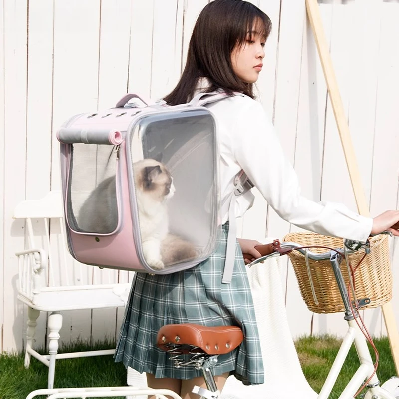 Mochila portátil para perros y gatos, cápsula espacial de alta capacidad para perros, bolso de hombro de viaje portátil, accesorios para ventilar - imagen 2