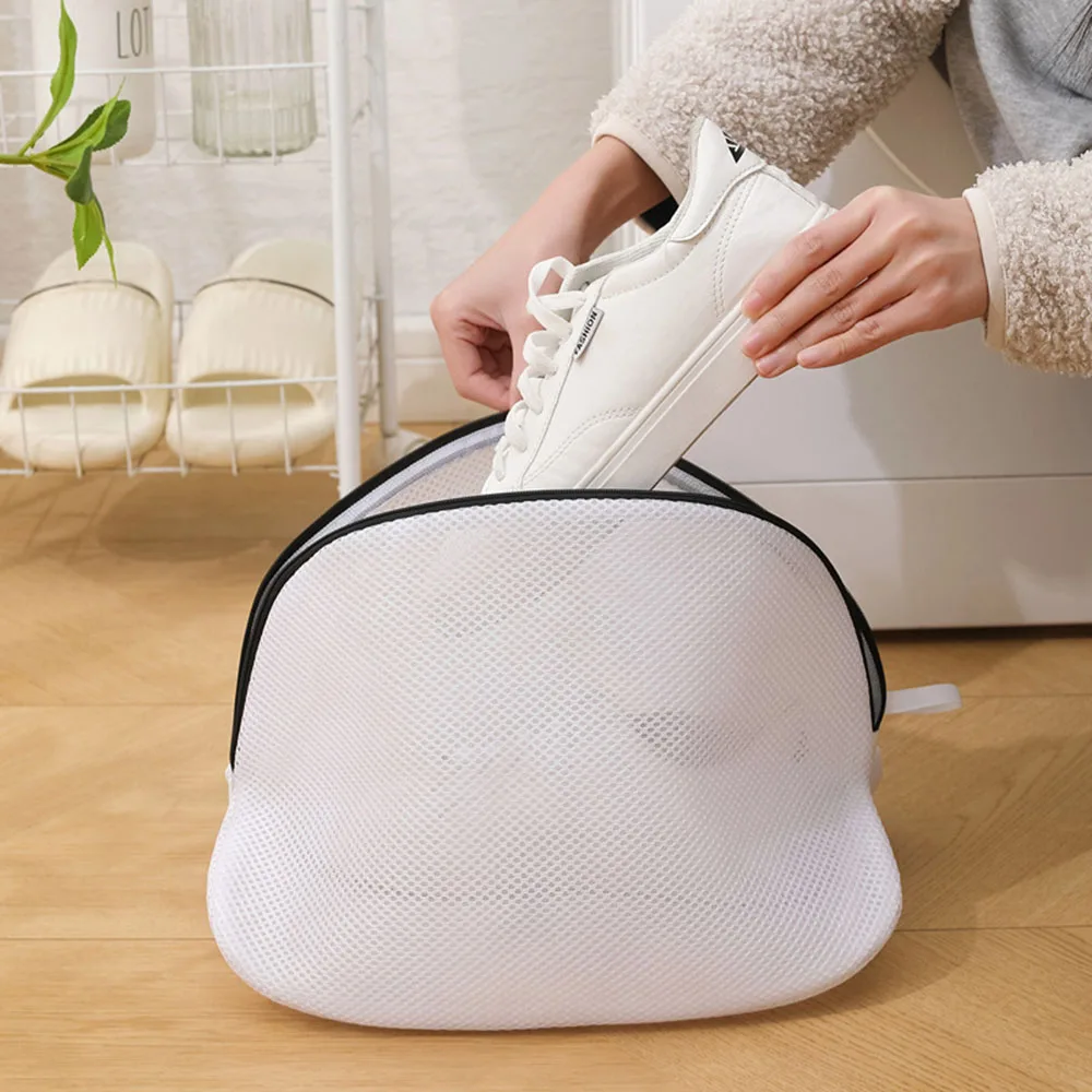 Bolsa para lavado de zapatos y lavandería: bolsa protectora de malla para zapatos, ideal para máquina: lavado, mantiene la limpieza de zapatos e intacta - imagen 2