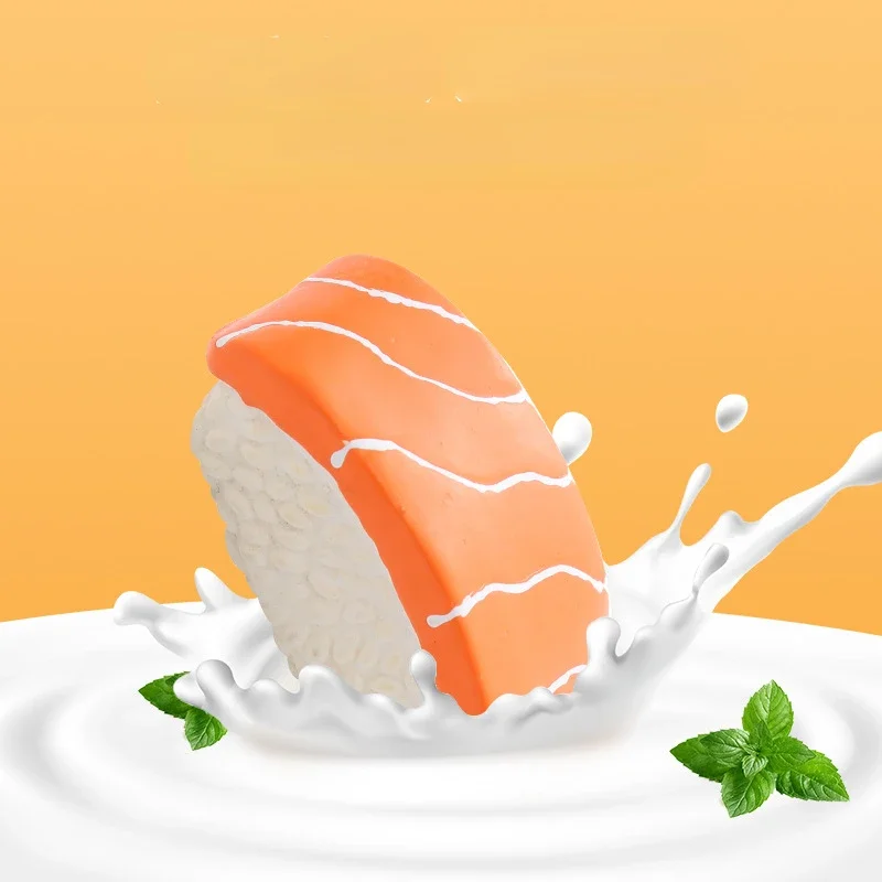 Juguete masticable de goma con forma de Sushi para mascotas, Limpieza de dientes para perros pequeños y medianos, resistente a las mordeduras, suministros para mascotas - imagen 4
