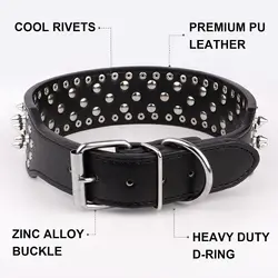 Collar para perros grandes con calavera y púas Pitbull, Mastiff, Boxer