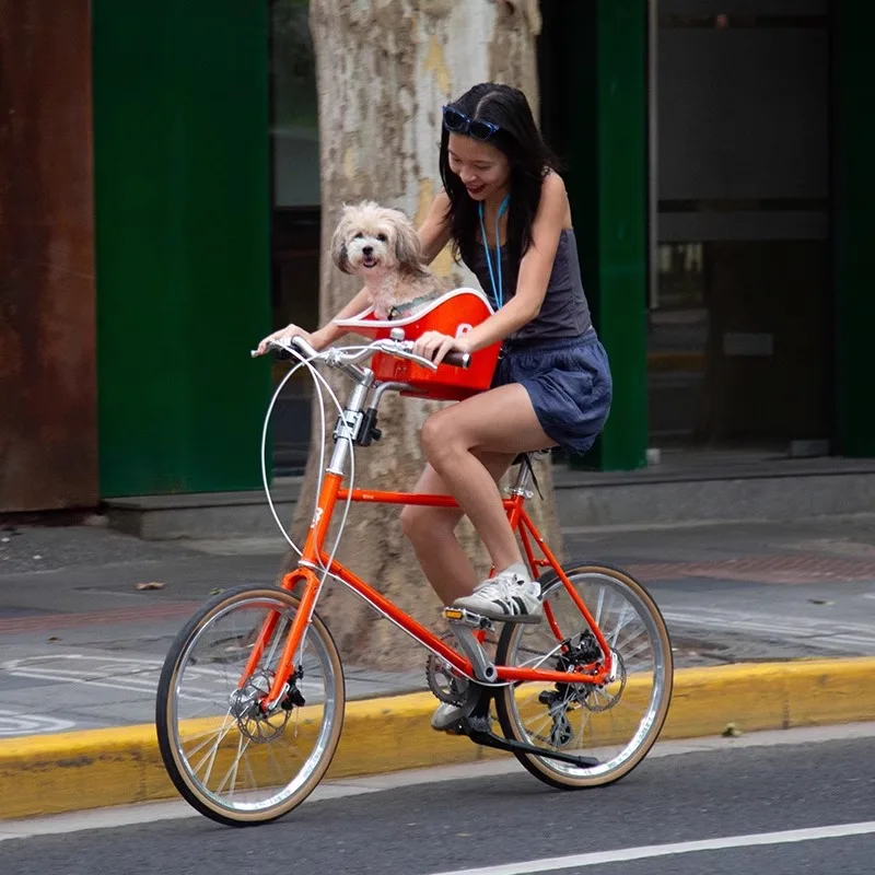 Asiento delantero para bicicleta de montaña, perrera de coche, accesorios portátiles para mascotas, productos para salir, bolsa de viaje para perros/gatos, asiento de bicicleta - imagen 2