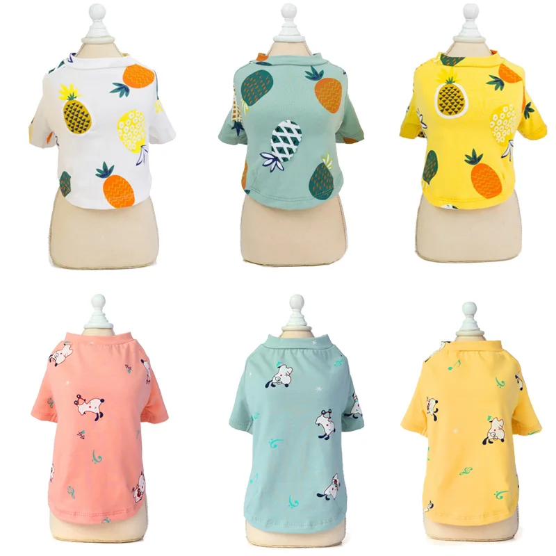 Dulce estampado Sphynx gato chaleco camiseta verano algodón ropa para mascotas para gatos Gotas mascotas ropa Katten Kedi disfraz vetement chat