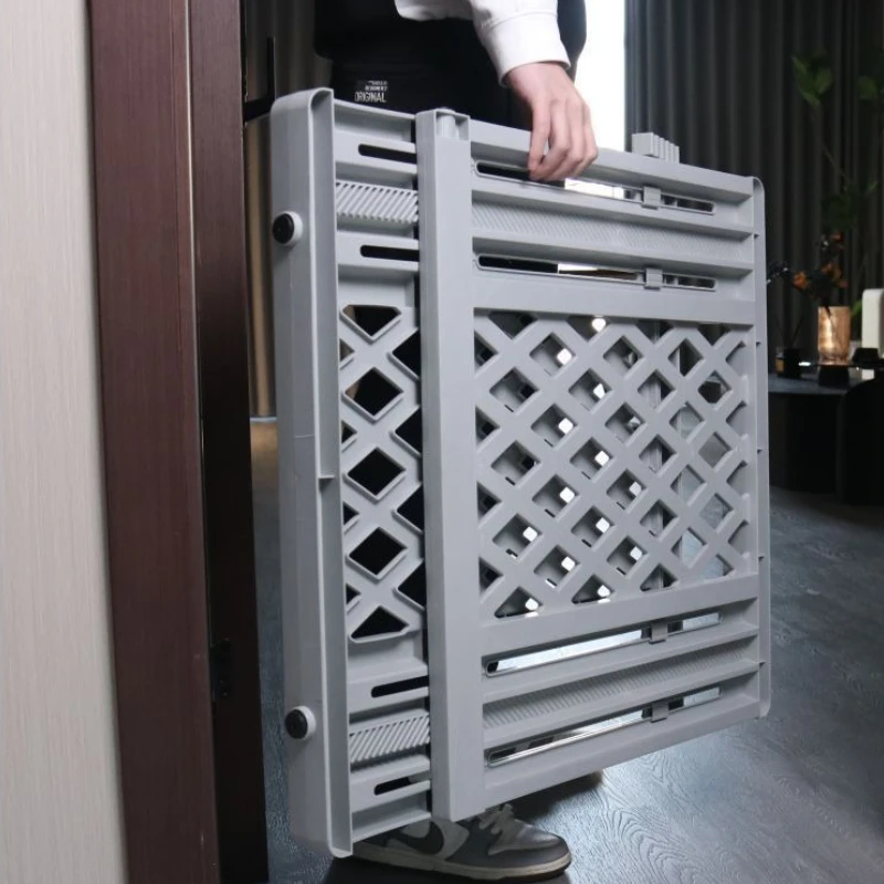 Valla retráctil de interior para perros y gatos, escalera de plástico, puerta protectora, puerta de aislamiento de seguridad para bebés, productos para mascotas - imagen 4