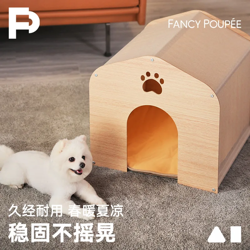 Casas de madera para mascotas, casa para perros pequeños, casa para dormir para gatos, nido para gatos, productos para mascotas - imagen 2
