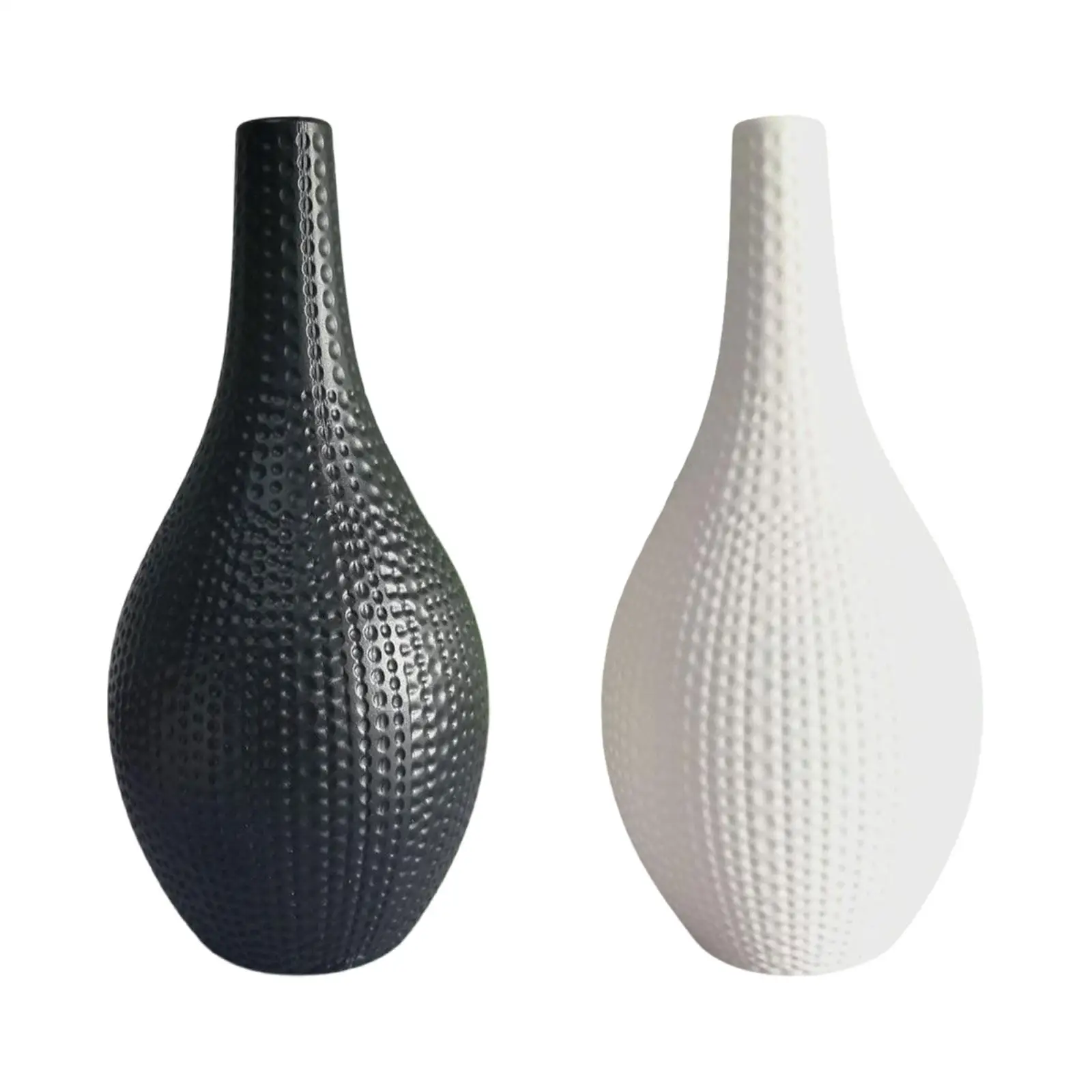 Florero moderno, decoración minimalista, aspecto cerámico de plástico, centro de mesa elegante para mesa de comedor y hogar - imagen 2