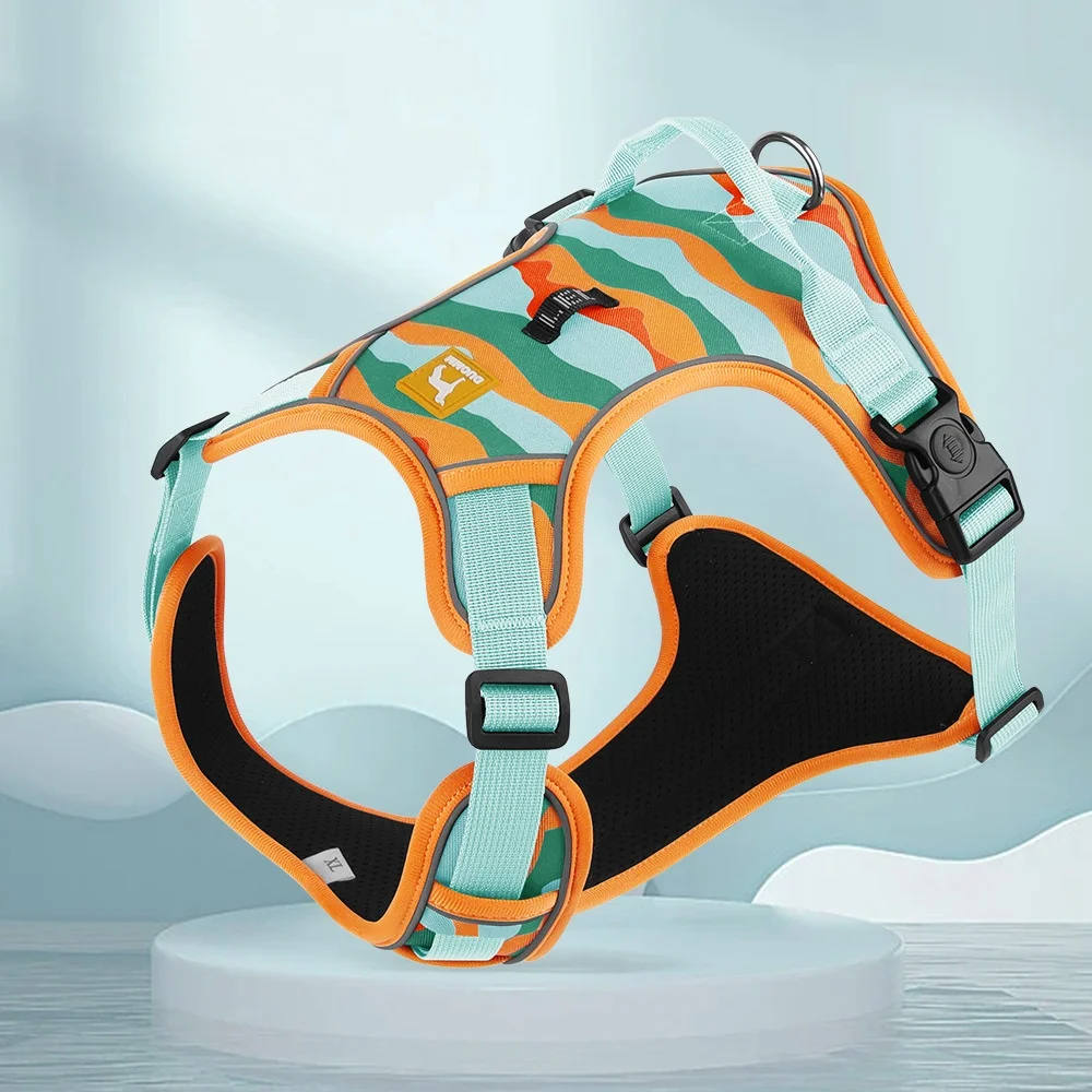Arnés táctico de camuflaje para perros: chaleco reflectante sin extracción y a prueba de escape para controlar y proteger durante las paseos diurnos y nocturnos