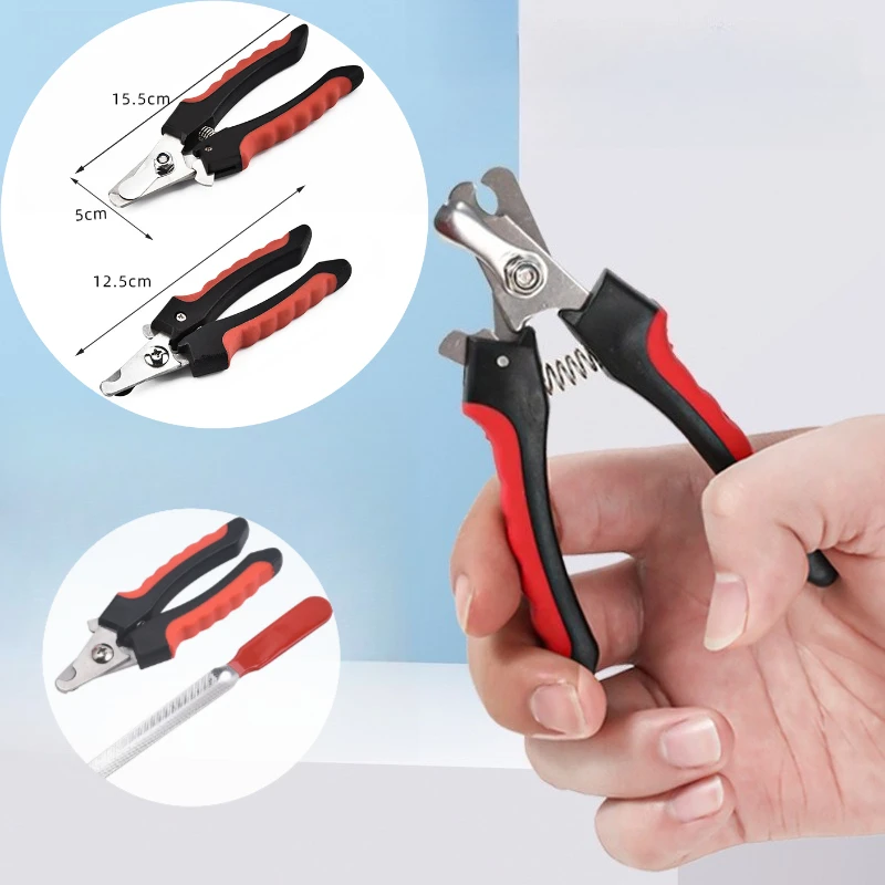 Cortauñas profesional para mascotas, cuchillas de acero inoxidable para perros y gatos, diseño de tijera de bloqueo para un cuidado seguro y fácil