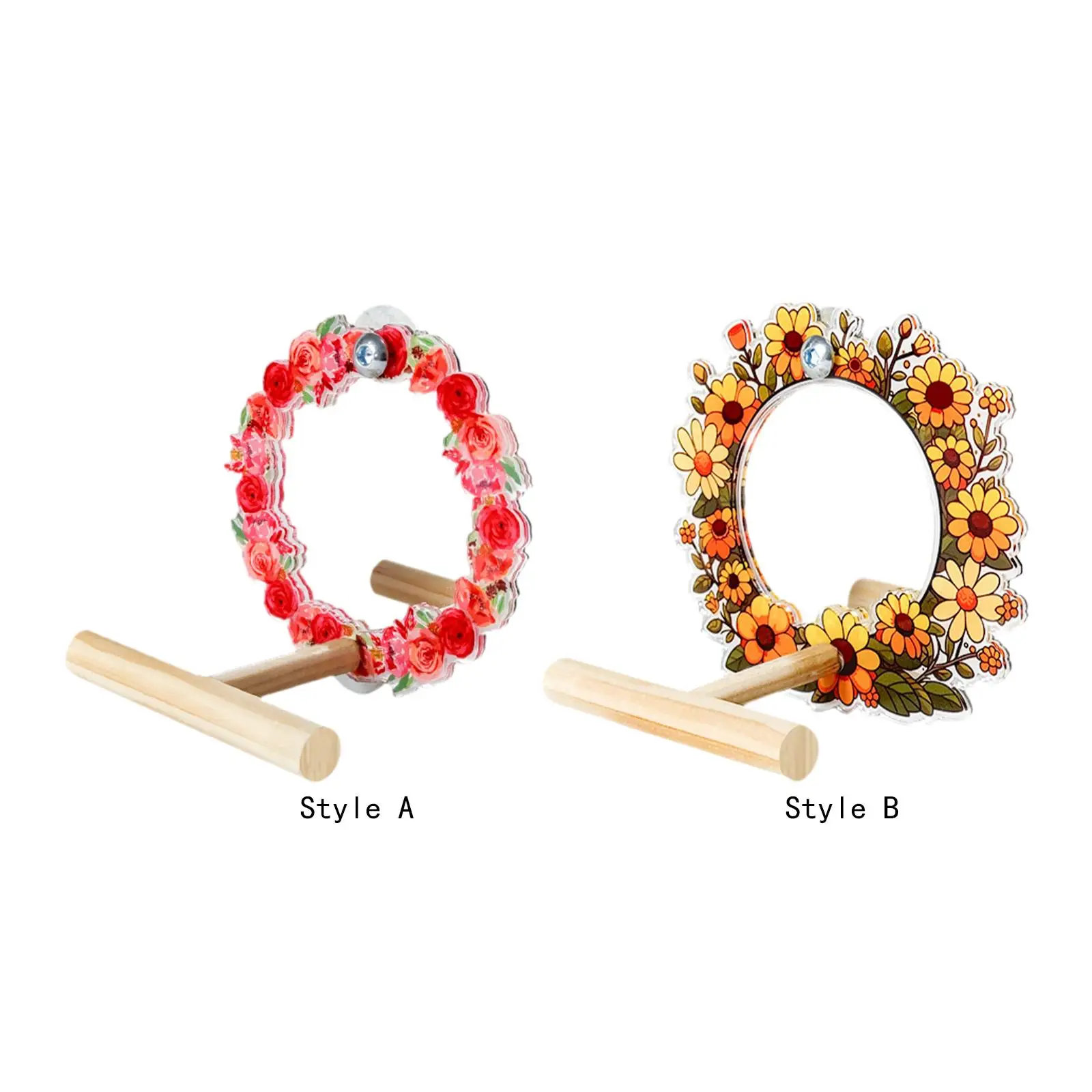 Juguete de columpio para pájaros, divertido juguete con espejo para ahorrar espacio, para canario, africano, gris, guacamayo, Finch - imagen 2