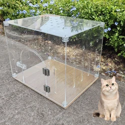 Transportín acrílico transparente para gatos – Jaula de exhibición