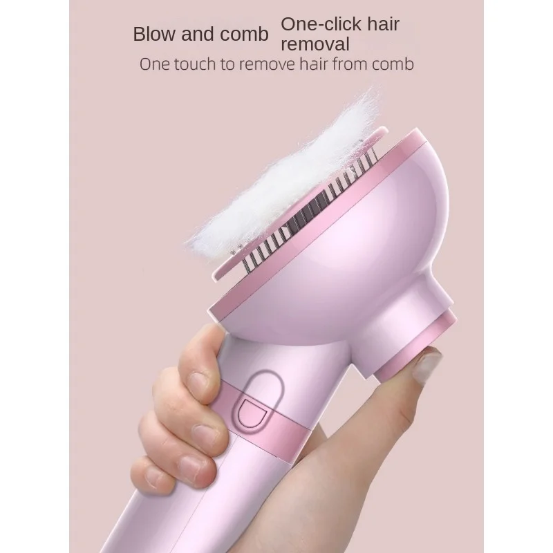 Secador de pelo para el cuidado de mascotas con cepillo, 2 en 1, sin ruido, iones negativos, amplia potencia, herramientas de drenaje 360 - imagen 5