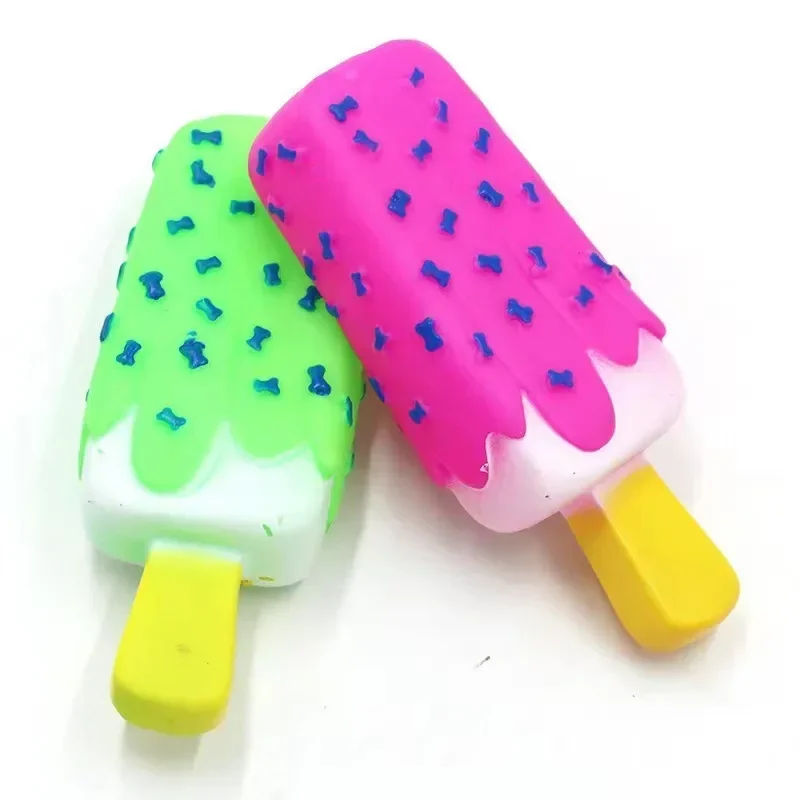 Chillón para mordedura de mascota divertida, juguete Molar para cachorros, perro de juguete de goma rosa, juguetes para paletas de gato, crema interactiva para masticar en forma de perros, hielo para bebé, 1 ud. - imagen 4