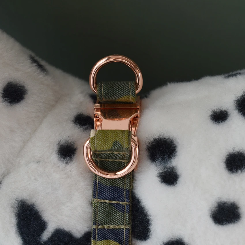 Correas de pecho de perro de fondo verde militar, Camuflaje 06, correas de pecho de cachorro personalizadas, Boston Terrier, Bulldog francés - imagen 5