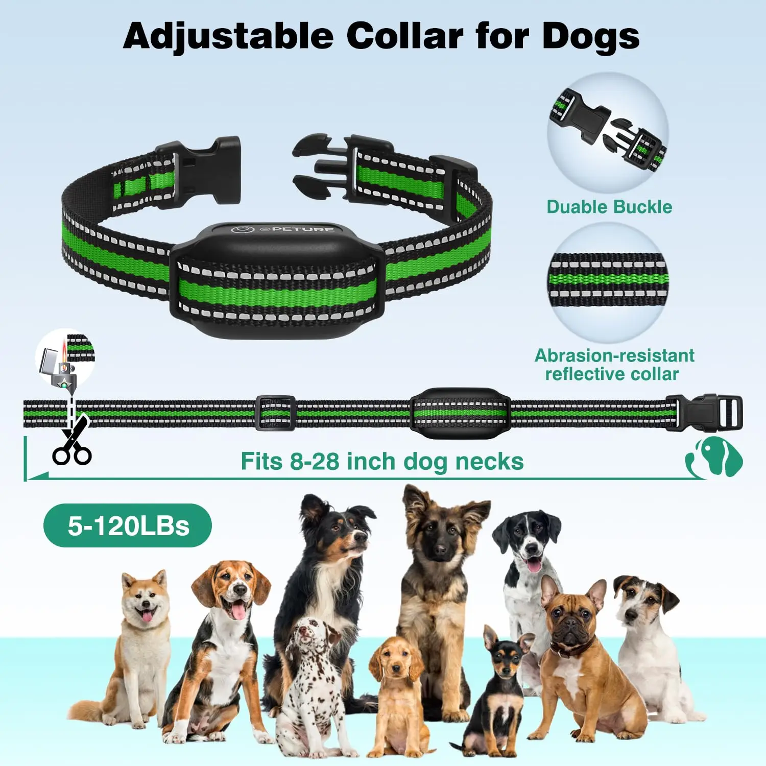 Collar de adiestramiento para perros con 3 mandos con control remoto, alcance de 3300 pies, Collar de adiestramiento para perros, recargable y resistente al agua IP67, 4 modos de entrenamiento - imagen 3