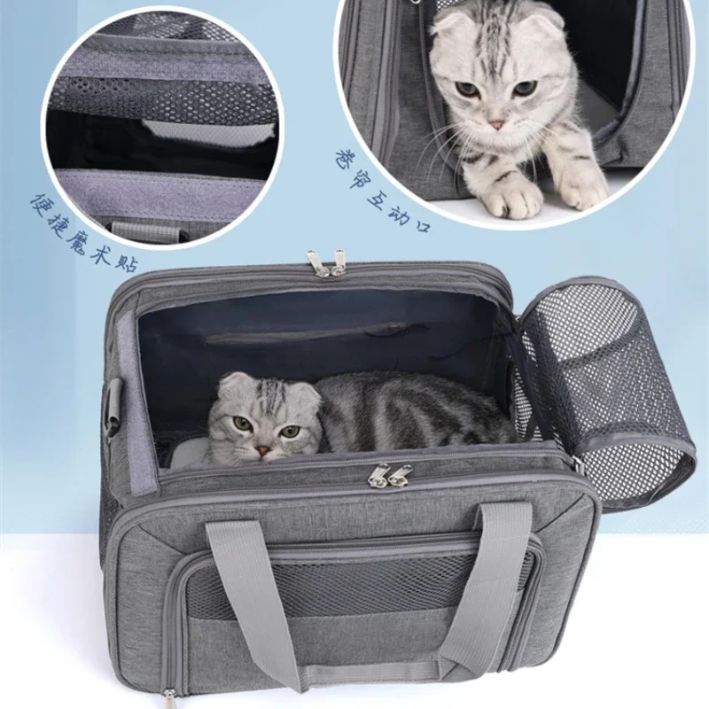 Nuevas bolsas para mascotas, mochila portátil para gatos, bolsa transpirable para salida de mascotas, bolso cruzado para mascotas, bolsas para gatos para mascotas - imagen 2