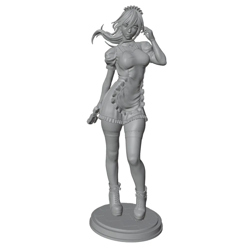 Miniatura resinada 75mm – Camarero pelo largo para coleccionistas