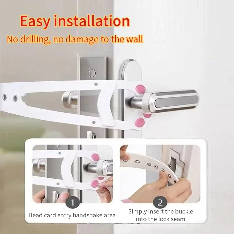 Pestillo de soporte para puerta de gato, Tope de puerta ajustable para perro, cerradura de puerta elástica, correa de pestillo flexible que mantiene el perro se entre en suministro de puerta de mascotas