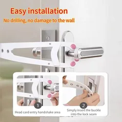 Pestillo de soporte para puerta de gato, Tope de puerta ajustable para perro, cerradura de puerta elástica, correa de pestillo flexible que mantiene el perro se entre en suministro de puerta de mascotas