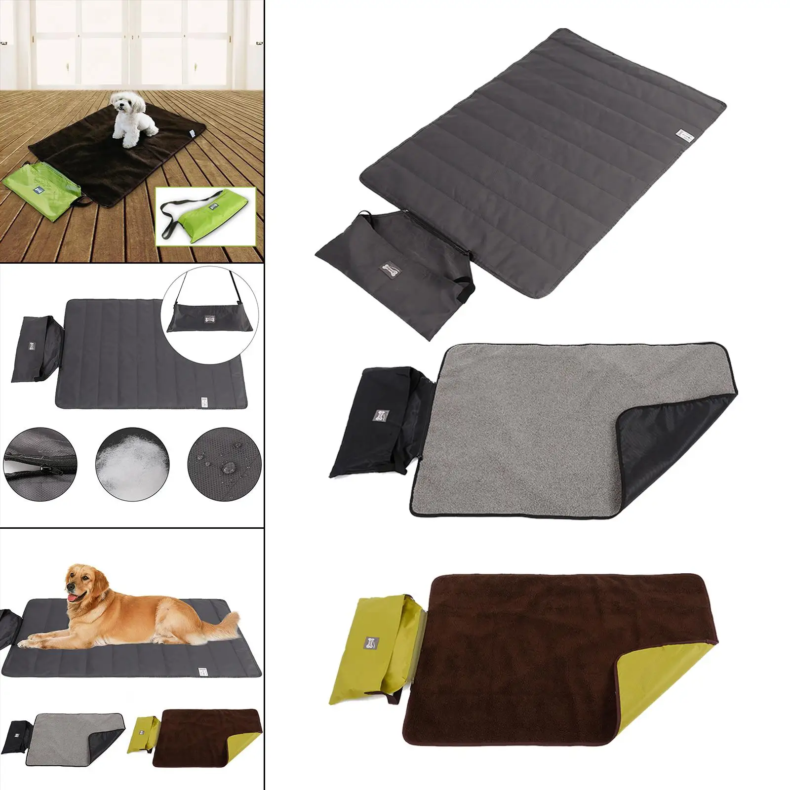 Alfombrilla duradera para perro, cama plegable impermeable para mascotas, perrera para acampar al aire libre, Viajes - imagen 3