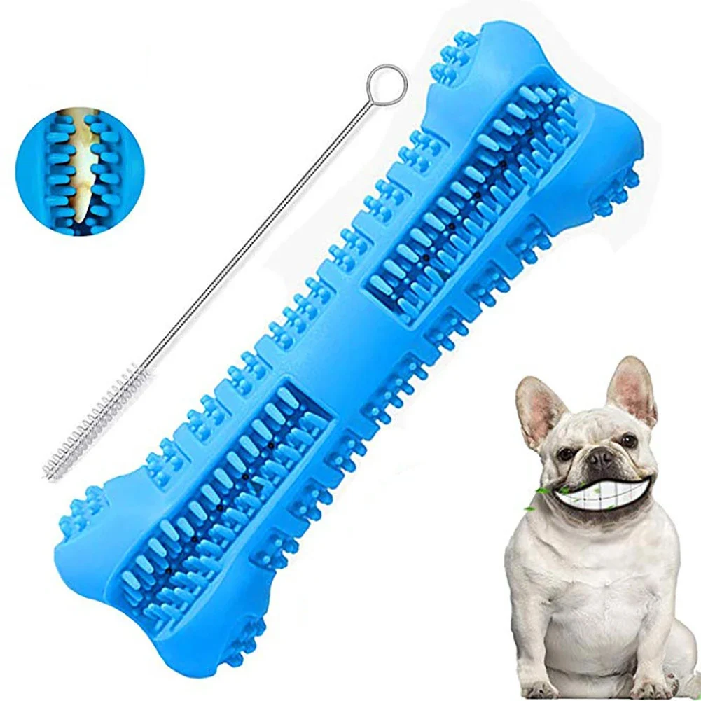 Cepillos de dientes de goma suave para perros, juguetes para cachorros, palo de cepillo para perros, pasta de dientes de limpieza de dientes de 360 grados para perros pequeños, cepillo de dientes para mascotas - imagen 2