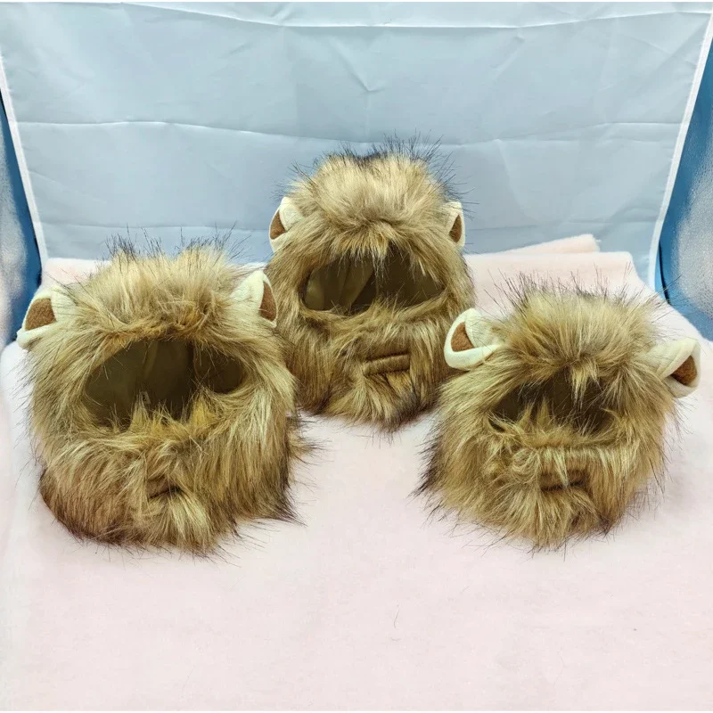 Peluquín para mascotas, tocado humorístico de melena de león para perros y gatos, accesorios de disfraz ajustables para disfraces y juegos divertidos - imagen 4