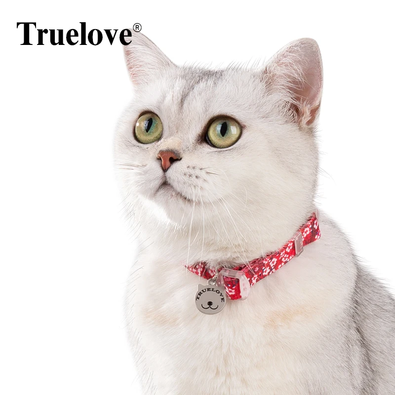 Truelove Pet Floral Collar with Bell Puppy Kitten Nameplate Necklace Cat and Dog Pet Supplies British Shorthair ChihuahuaTLC5312 - imagen 5