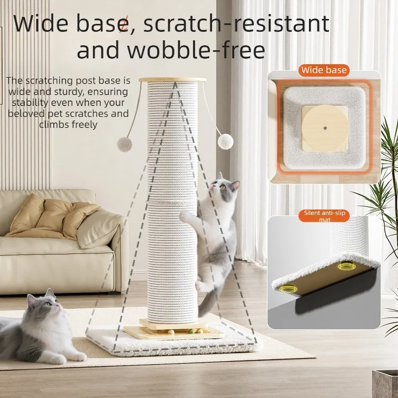 Rascador sisal 120 cm – Torre rascador para gatos - imagen 4