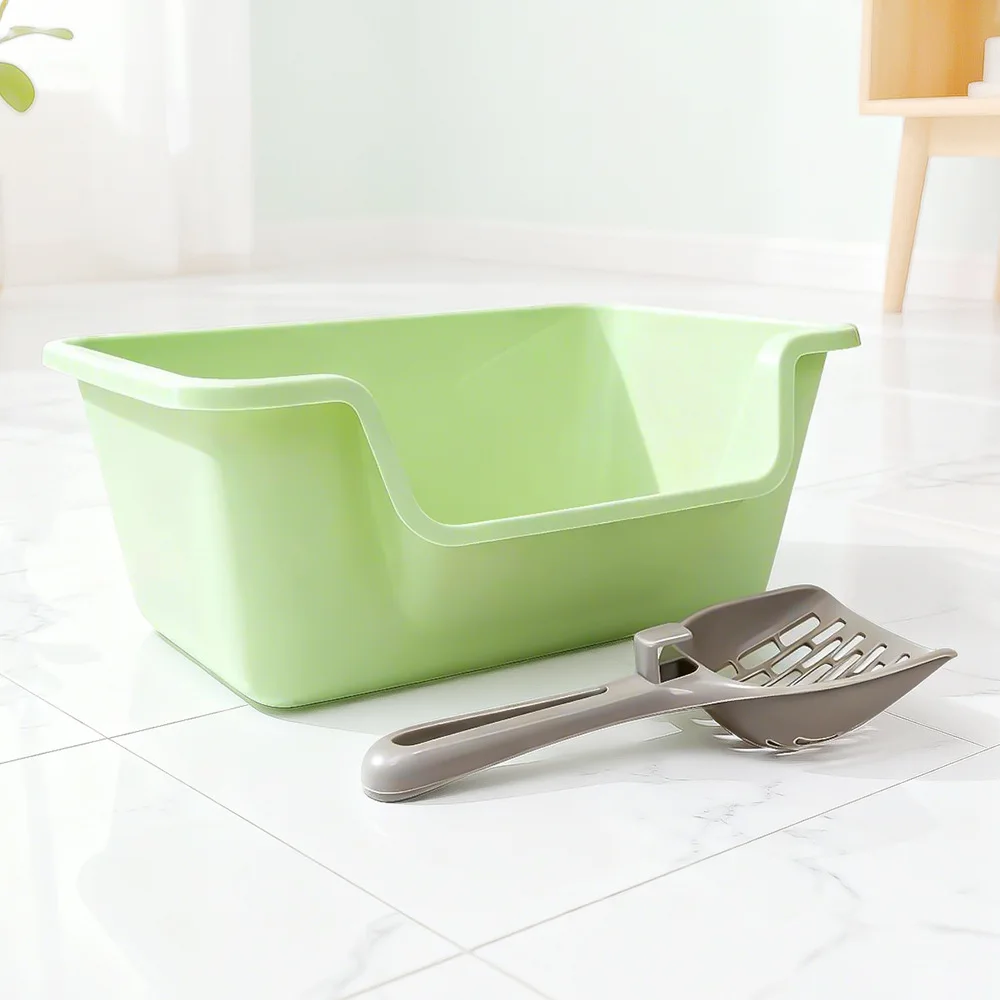 Caja de arena para gatos semicerrada gran capacidad antisalpicaduras - imagen 5