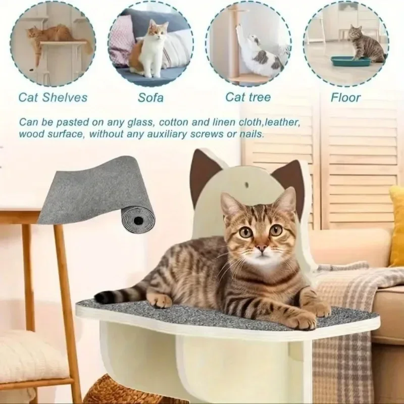 Protector de sofá para gatos – Alfombrilla rascadora autoadhesiva - imagen 2