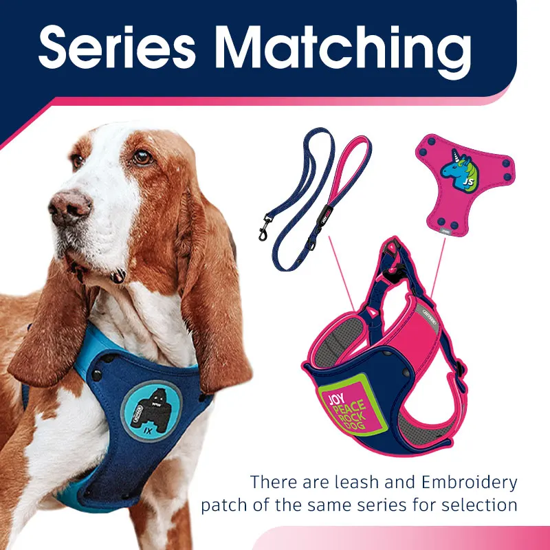 Arnés transpirable ajustable para perro, chaleco de nailon suave con hebilla duradera, fácil Control, diseño desmontable para caminar - imagen 3