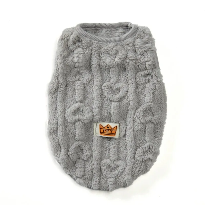 Ropa cálida para perros pequeños y gatos, chaqueta de lana suave y acogedora para exteriores, chaleco, abrigo para mascotas, disfraz de Chihuahua, Yorkies, Corgi, otoño e invierno - imagen 3