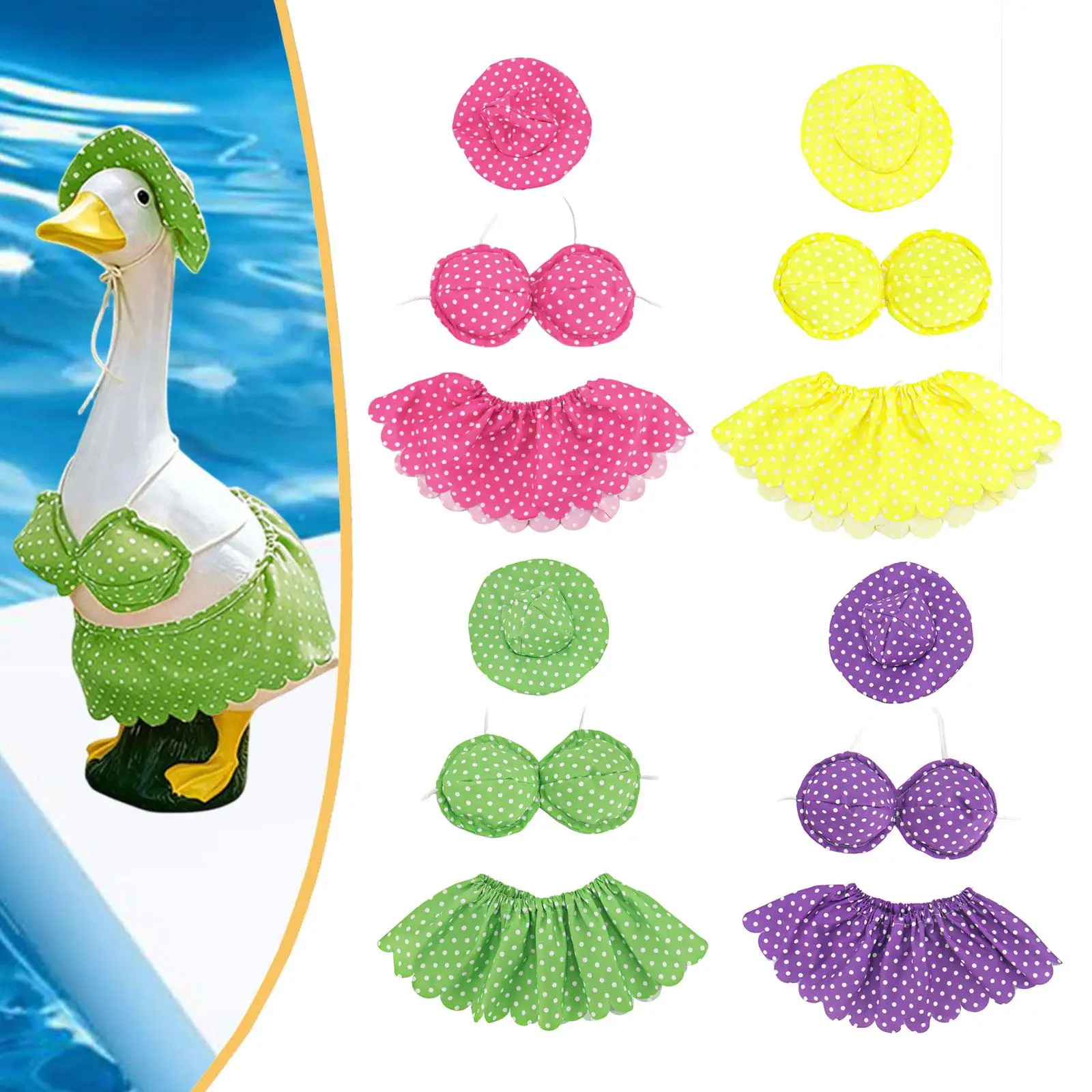 Figura decorativa de ganso con bikini para jardín – 23 pulgadas - imagen 4
