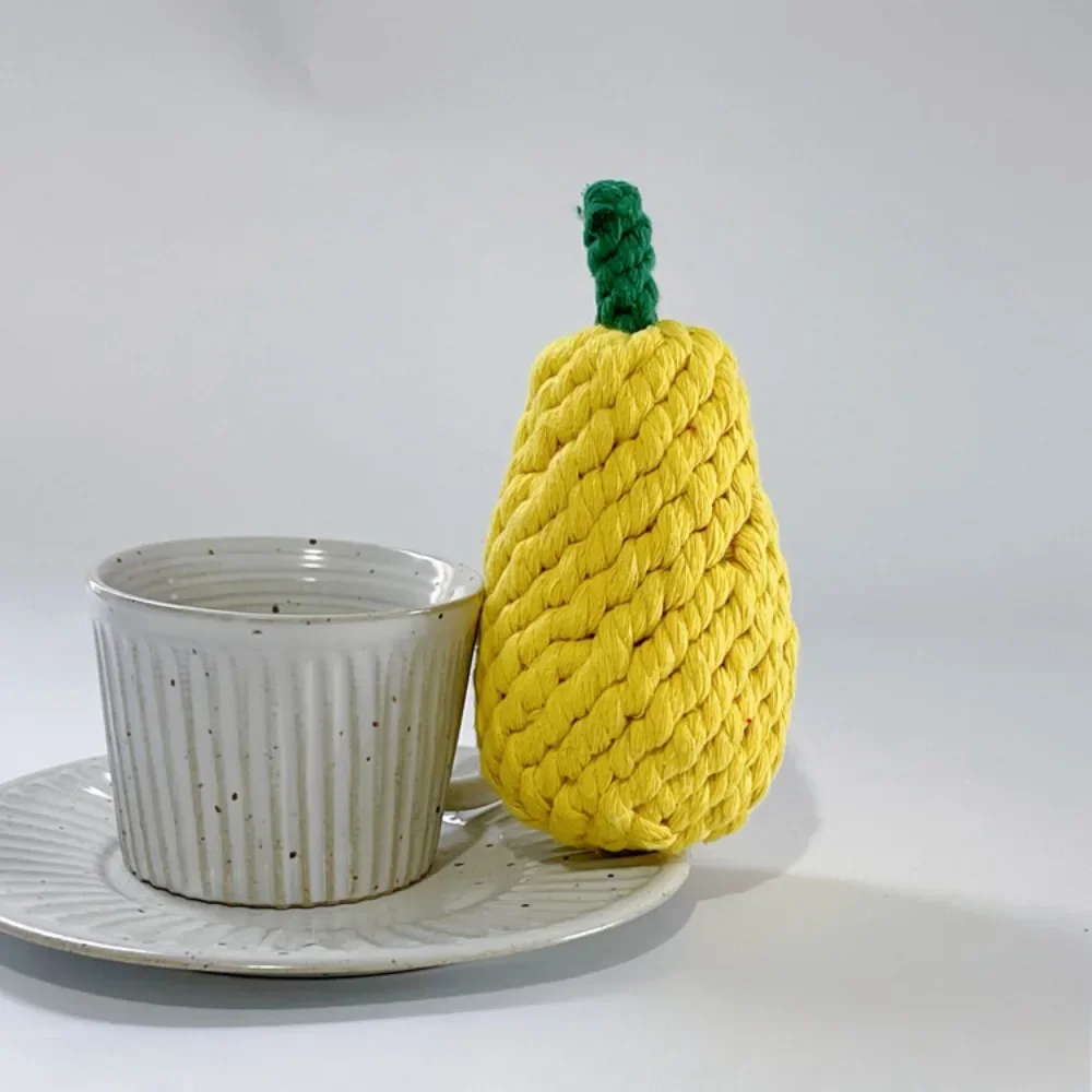 Juguetes para perros pequeños, cuerda de algodón, berenjena, fresa, gato, perro, cuerda de algodón, juego de juguetes de frutas, accesorios para cachorros - imagen 5