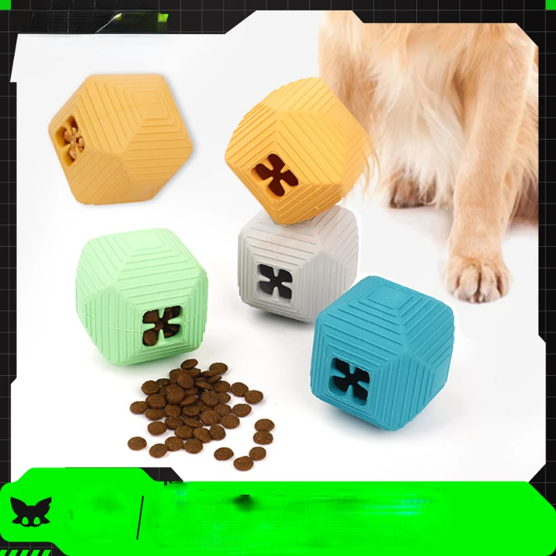 Bolas de goma para perros, juguetes para mascotas, resistencia a las mordeduras, Limpieza de dientes, molienda, productos para mascotas