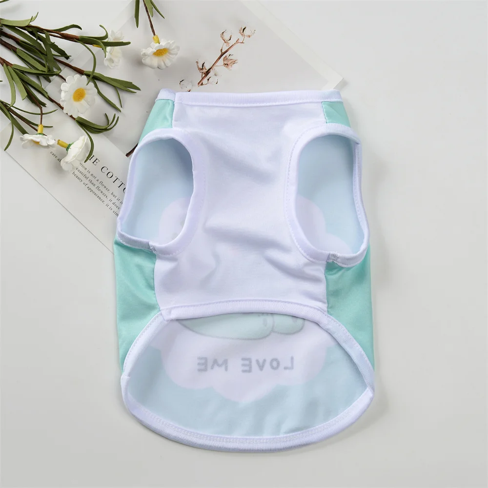 Lindo estampado cachorro perro chaleco camisa Primavera Verano ropa para mascotas para perros pequeños Pomerania caniche gato camisas mascotas ropa - imagen 5