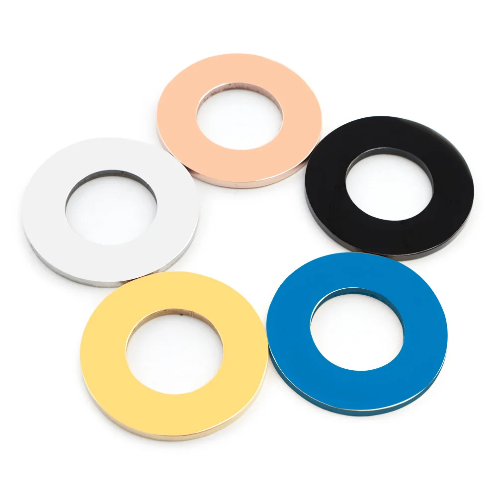 20 piezas de acero inoxidable para perro, pulsera redonda pulida con espejo, etiqueta en blanco, collar, accesorios de joyería, venta al por mayor - imagen 3